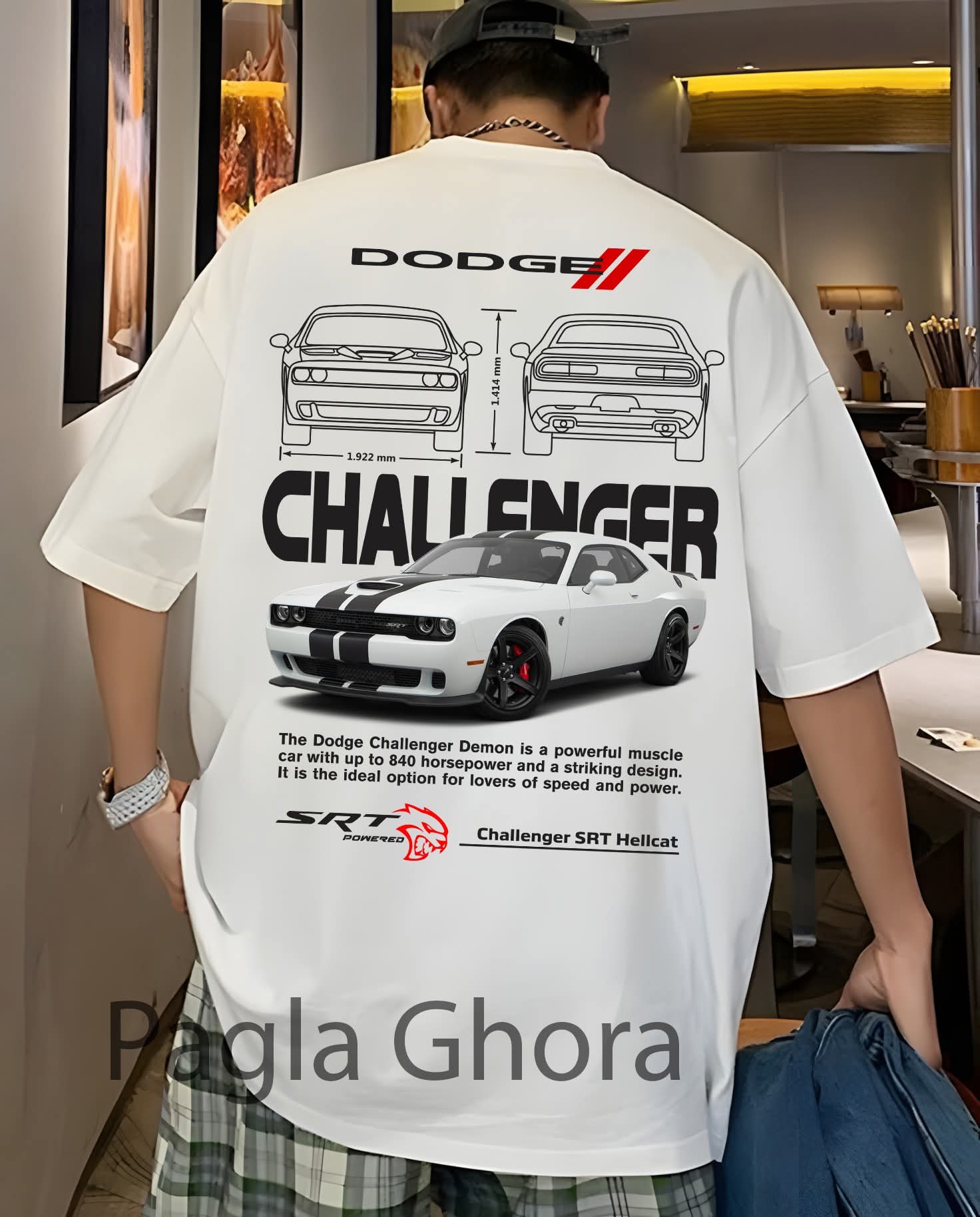 White t-shirt round